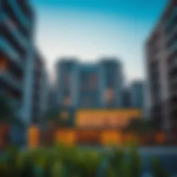 Exterior view showcasing the modern architecture of Adagio Dubai Deira