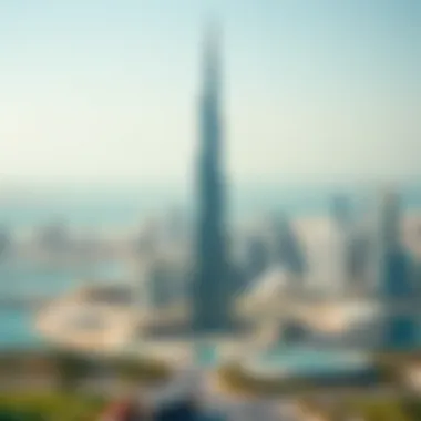Panoramic View of Ajman Pearl Tower A panoramic view of Ajman Pearl Tower with surrounding cityscape.