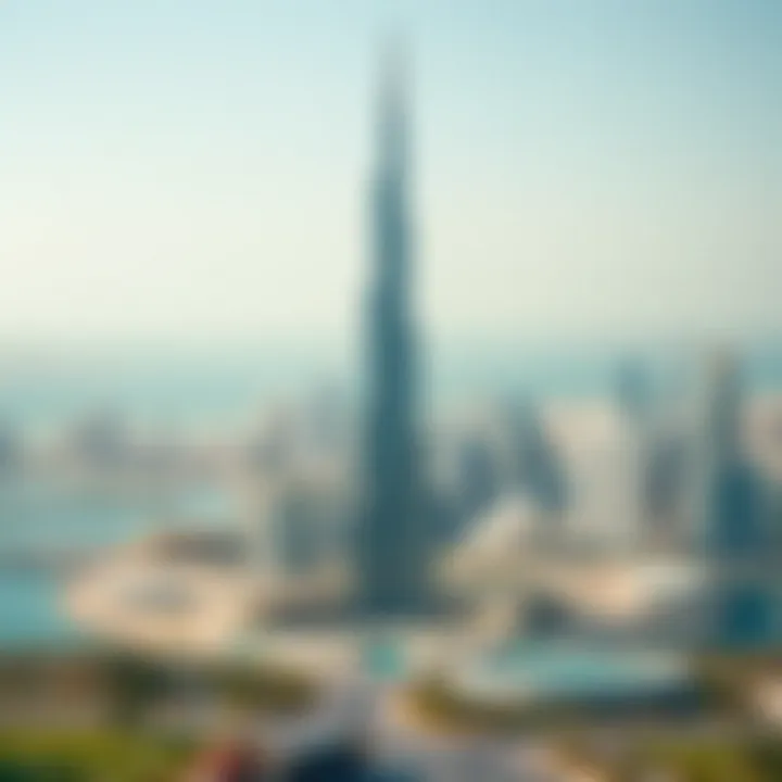 Panoramic View of Ajman Pearl Tower A panoramic view of Ajman Pearl Tower with surrounding cityscape.