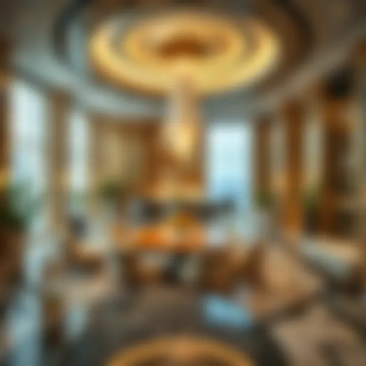 Luxurious Interior Amenities of Al Ghadeer Tower Interior shot highlighting the luxurious amenities of Al Ghadeer Tower