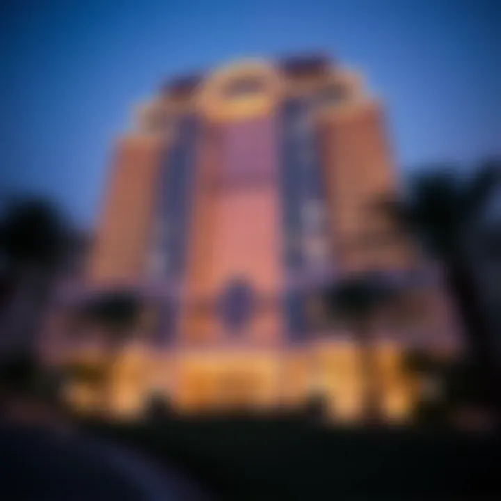 Architectural Design of Al Habtoor Tower Stunning view of Al Habtoor Tower showcasing its unique architectural design