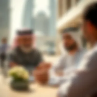 Investment Opportunities in Al Jawzaa International City Investors discussing opportunities in Al Jawzaa International City.