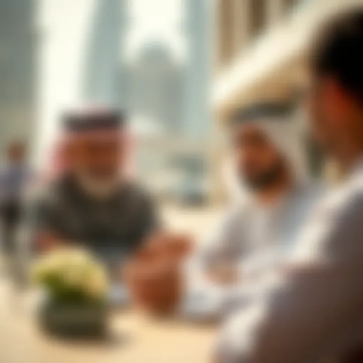 Investment Opportunities in Al Jawzaa International City Investors discussing opportunities in Al Jawzaa International City.