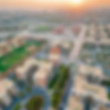 Scenic Aerial Perspective of Al Markaziyah West Aerial view of Al Markaziyah West showcasing residential buildings and parks