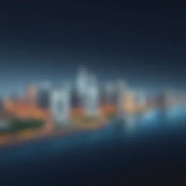 Stunning Skyline of Al Maya Reem Island A panoramic view of the Al Maya Reem Island skyline showcasing modern architecture