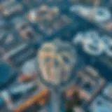 Stunning aerial view of Al Reem Plaza showcasing its unique architecture