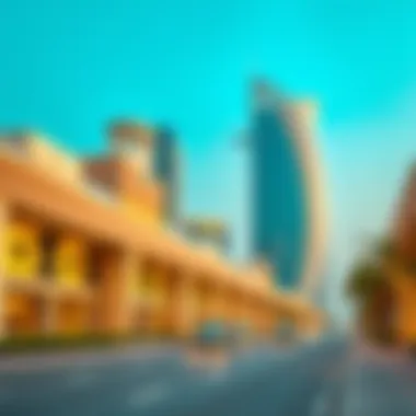 Modern Architectural Marvels of Al Safa Street A stunning view of Al Safa Street showcasing its modern architecture