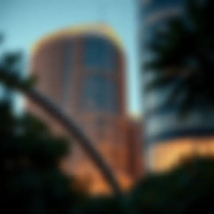 Real estate professionals analyzing market trends influenced by the Apricot Tower