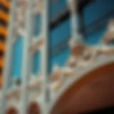 Architectural detail of Astoria Building showcasing unique design elements