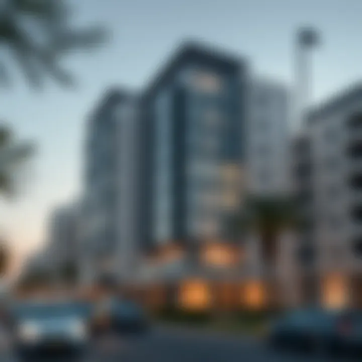 Modern Architecture on Beirut Street Modern architecture showcasing urban development on Beirut Street