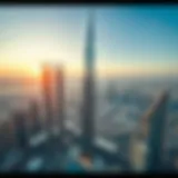 Aerial view of Burj Khalifa showcasing its architectural grandeur