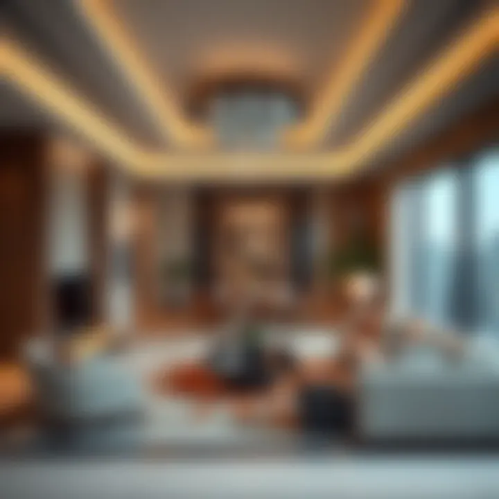 Luxurious Residential Interior Interior view of a luxurious residential space in Burj Khalifa