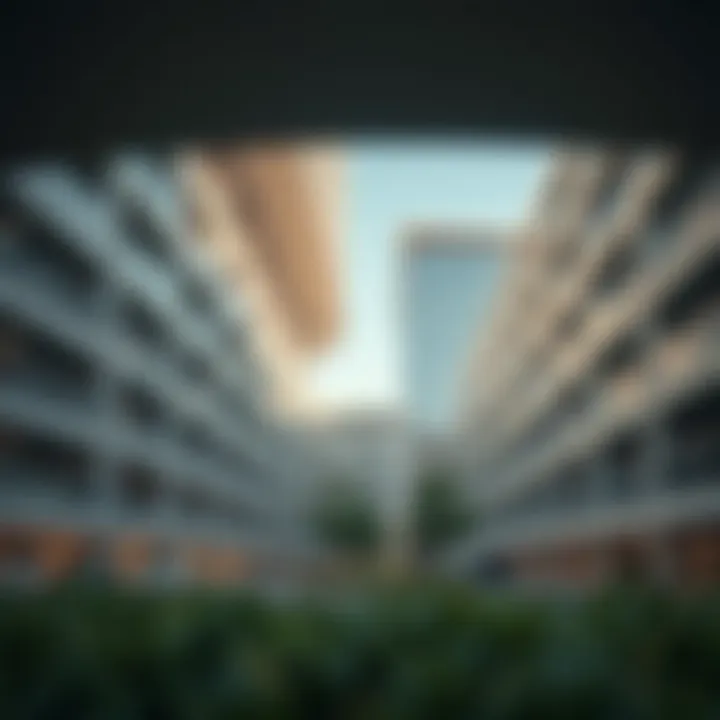 Modern Architecture of Aldar Square Parking View of Aldar Square parking structure showcasing modern architectural design