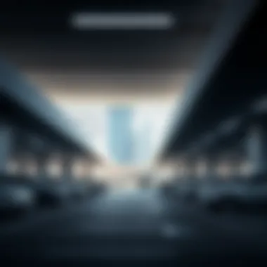 Innovative Interior Design of Aldar Square Parking Interior shot of Aldar Square parking highlighting innovative space utilization