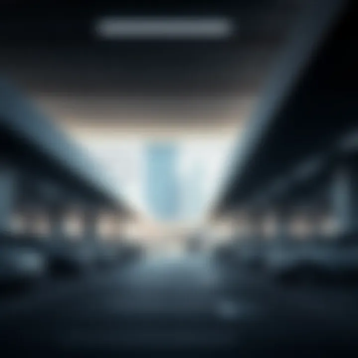 Innovative Interior Design of Aldar Square Parking Interior shot of Aldar Square parking highlighting innovative space utilization