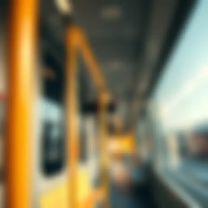 Interior of a modern Dubai Metro Red Line train