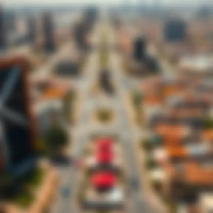 Aerial view of Dubai's vibrant neighborhoods