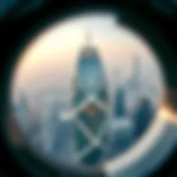 Aerial view showcasing the architectural grandeur of the second tallest building