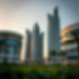 Stunning view of Al Nahda Towers showcasing modern architecture