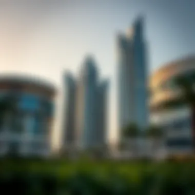 Stunning view of Al Nahda Towers showcasing modern architecture