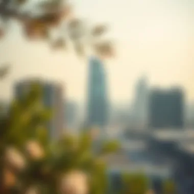 Vibrant urban landscape surrounding Al Nahda Towers