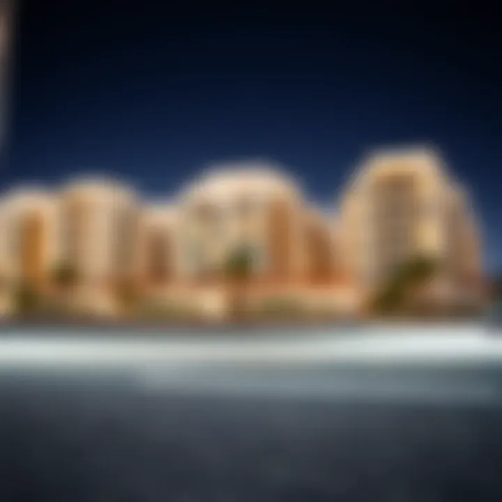 Real Estate Development Around Corniche Al Qawasim Modern residential developments in the vicinity of Corniche Al Qawasim, highlighting real estate growth.