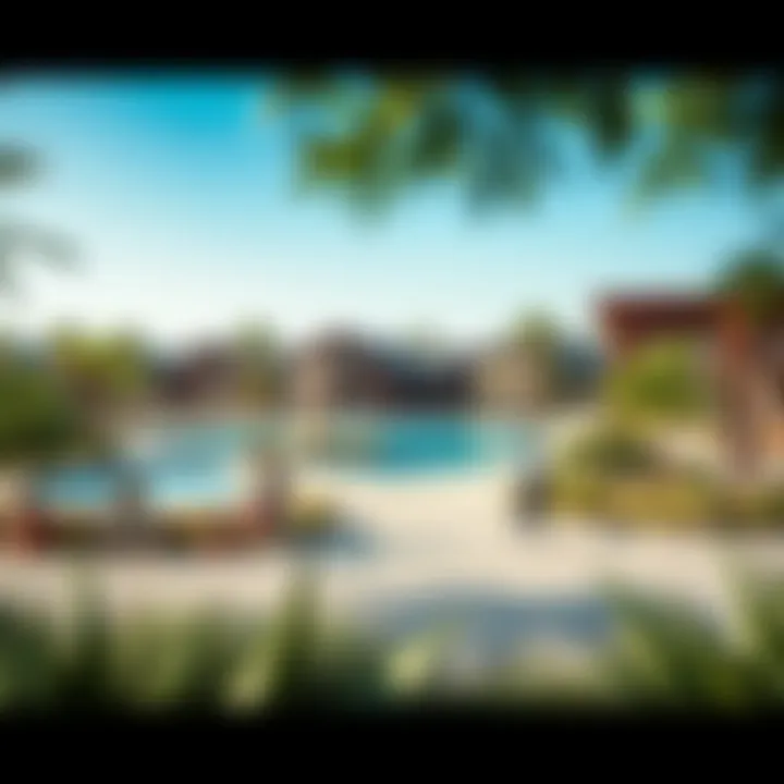 Community amenities and lush green spaces in Cove Creek Harbour