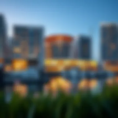Stunning waterfront view of Cove Creek Harbour showcasing modern architecture