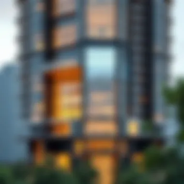 Architectural rendering of Creek Tower's unique design