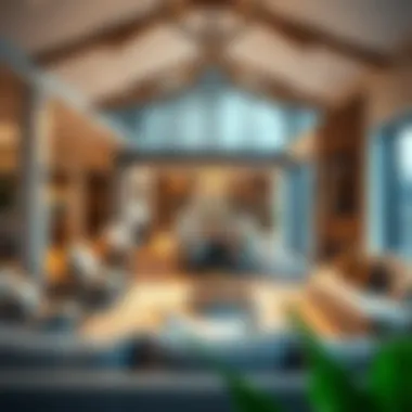 Living space showcasing modern design in Creekside 18