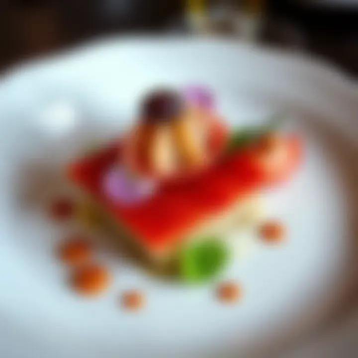 Plated gourmet dish at Jumeirah Zabeel Saray