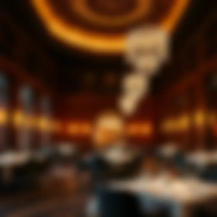 Luxurious atmosphere in a Jumeirah Zabeel Saray restaurant