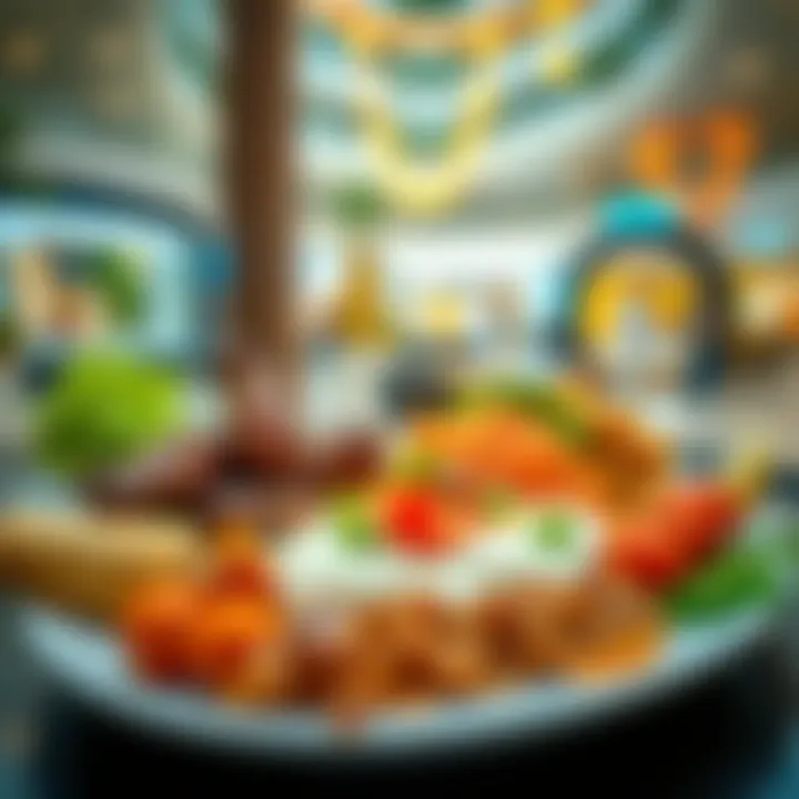 Cultural Flavors on a Plate Artfully presented dishes reflecting cultural flavors in Reem Mall