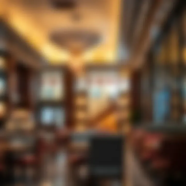 Elegant Interiors of Reem Mall Restaurants An elegant interior design of a popular restaurant within Reem Mall