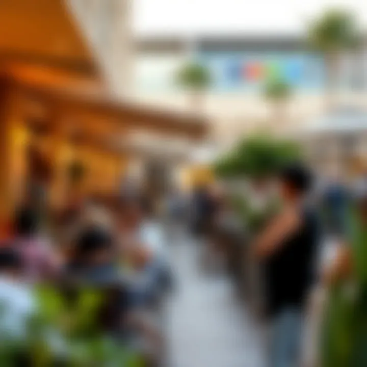 Alfresco Dining Experience An inviting outdoor dining area filled with patrons enjoying their meals