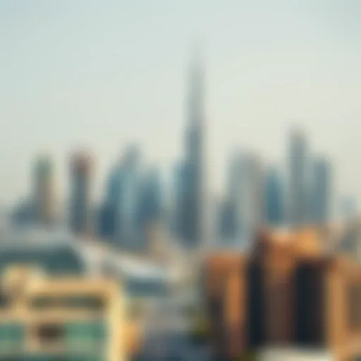 Dubai's Iconic Skyline and Ongoing Developments View of iconic skyline featuring major construction sites in Dubai