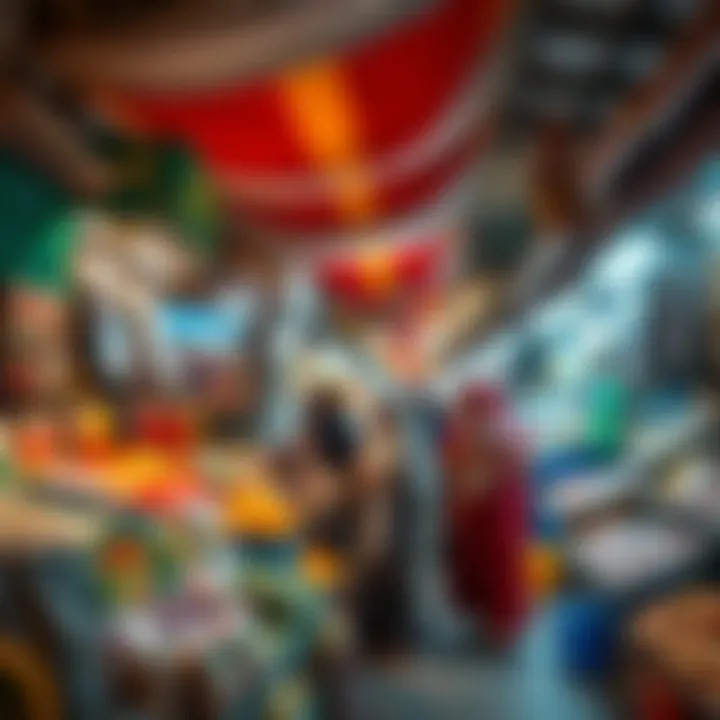 Vibrant local market showcasing cultural diversity