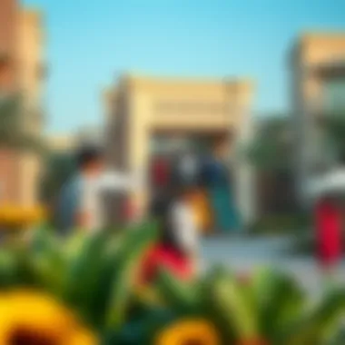 Vibrant community life at DDC Discovery Gardens with various recreational options