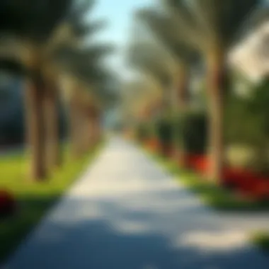 Beautifully landscaped pathways and gardens within the community
