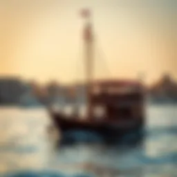 Traditional Dhow sailing through Dubai's waters