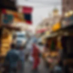Vibrant marketplace at Deira Souk Al Marfa