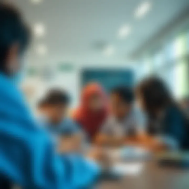 Students engaged in a group activity