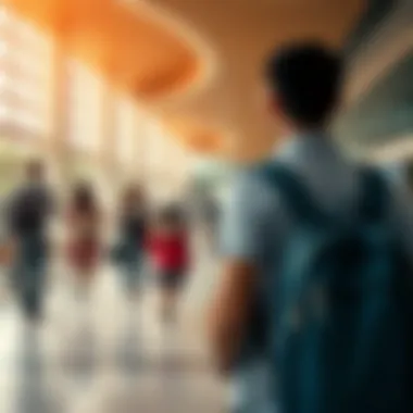 Campus Visit: Parents and Students Exploring Options Parents and children visiting an educational institution