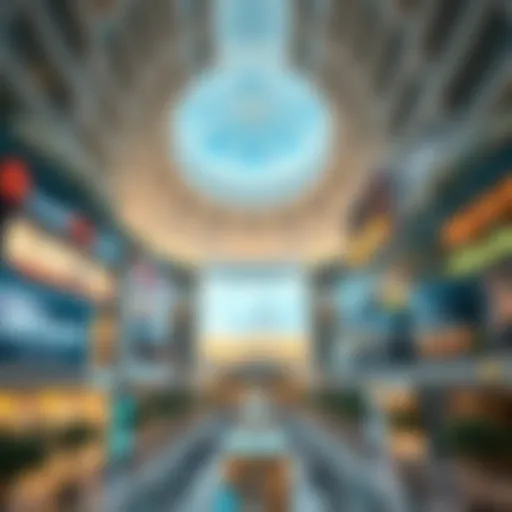 Architectural design of the new Dubai mall