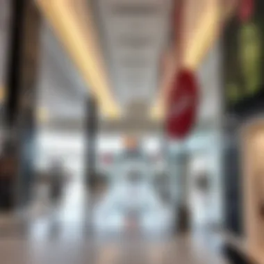 Interior view showcasing modern retail spaces