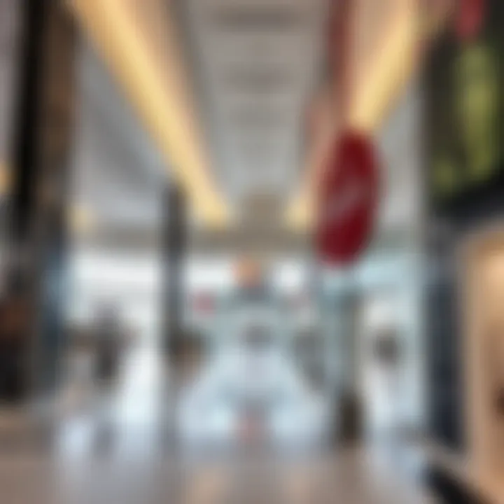 Interior view showcasing modern retail spaces