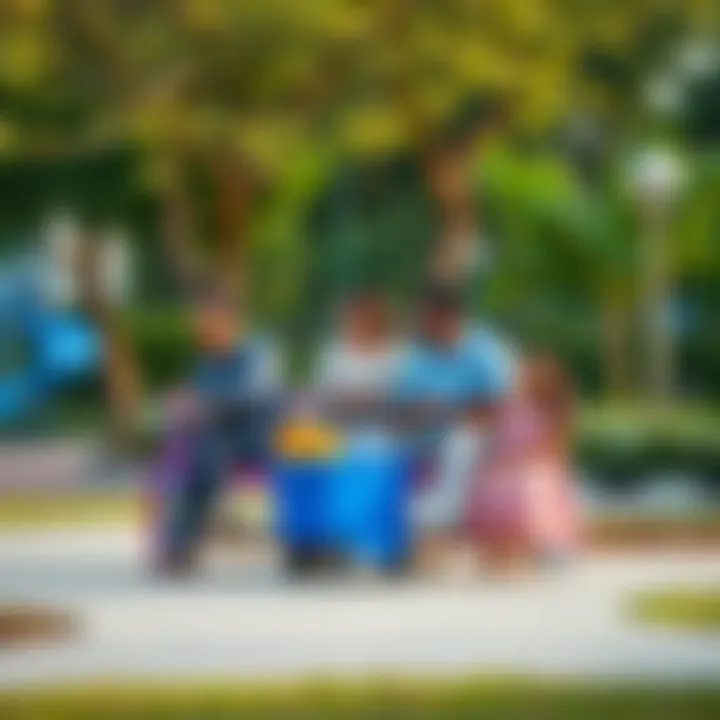 Community Life in Karama A family enjoying a recreational park in Karama