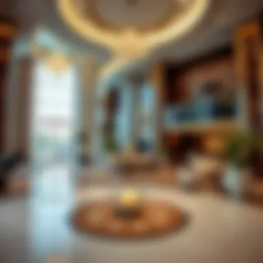 Luxurious Lobby Interior Luxurious lobby interior of Al Habtoor Tower