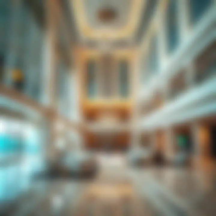 Elegant Lobby Interior of Al Khor Towers Elegant lobby interior of Al Khor Towers highlighting luxury amenities