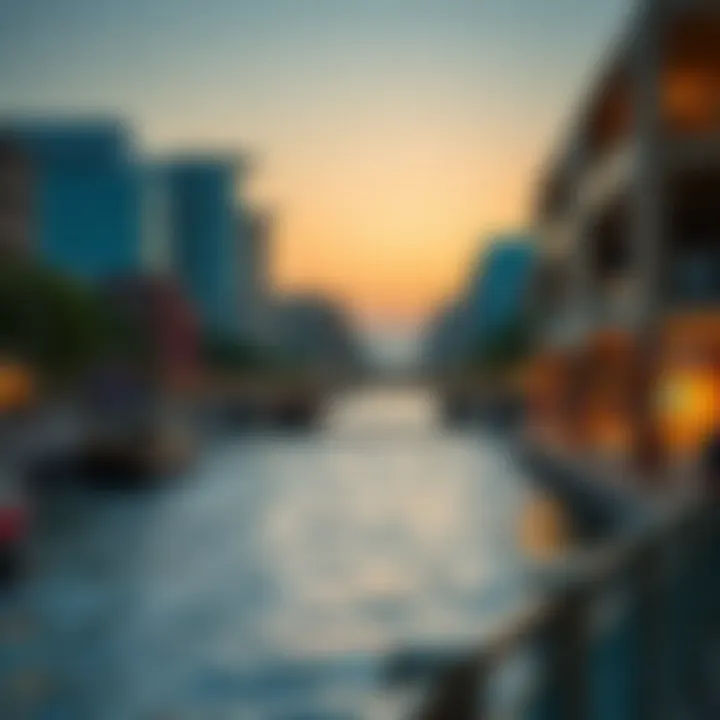 Dubai Creek: The Lifeline of Al Ras Scenic view of the Dubai Creek at dusk